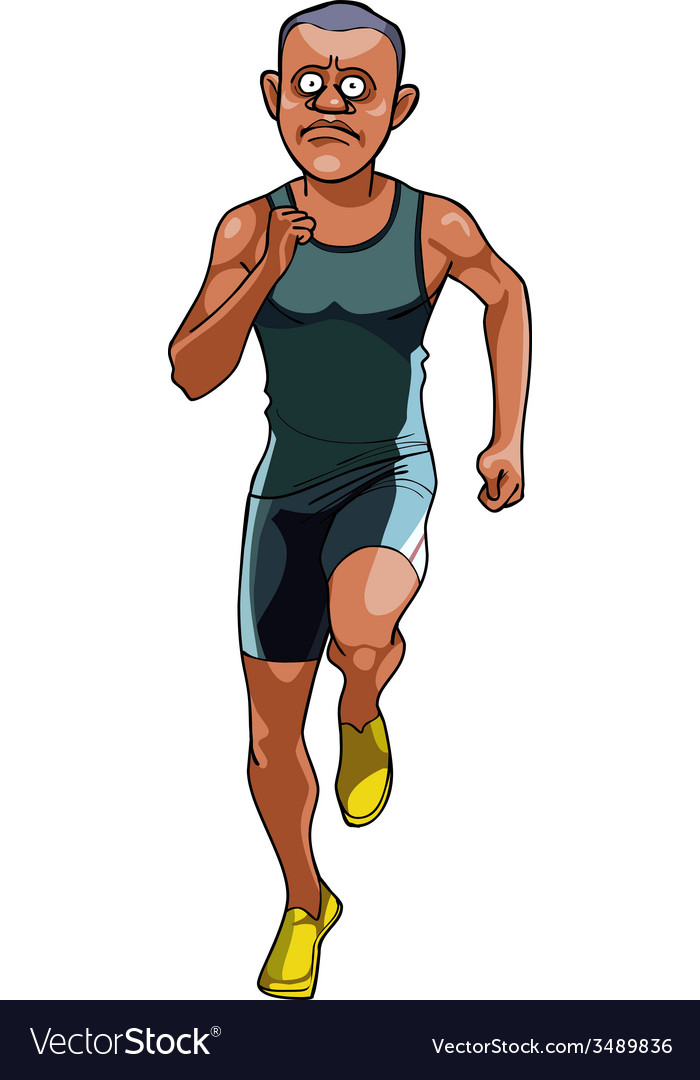 Featured image of post Running Front View Vector : Silhouette running man sprinter explosive start.