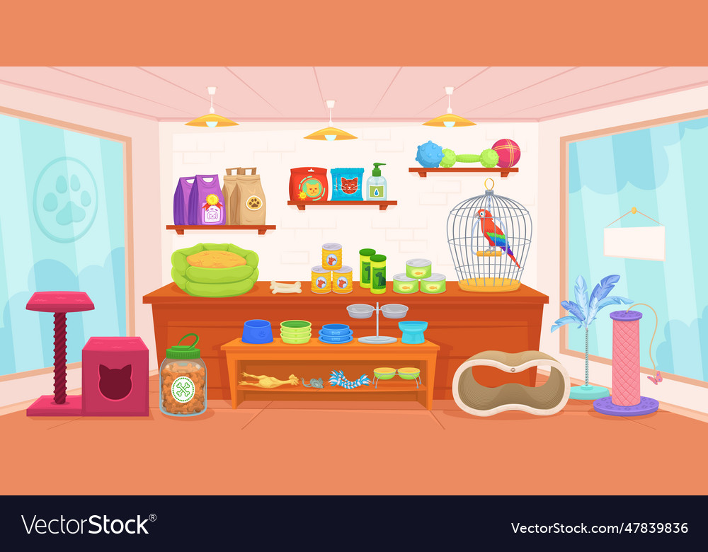 Cartoon Pet Shop Innenraum