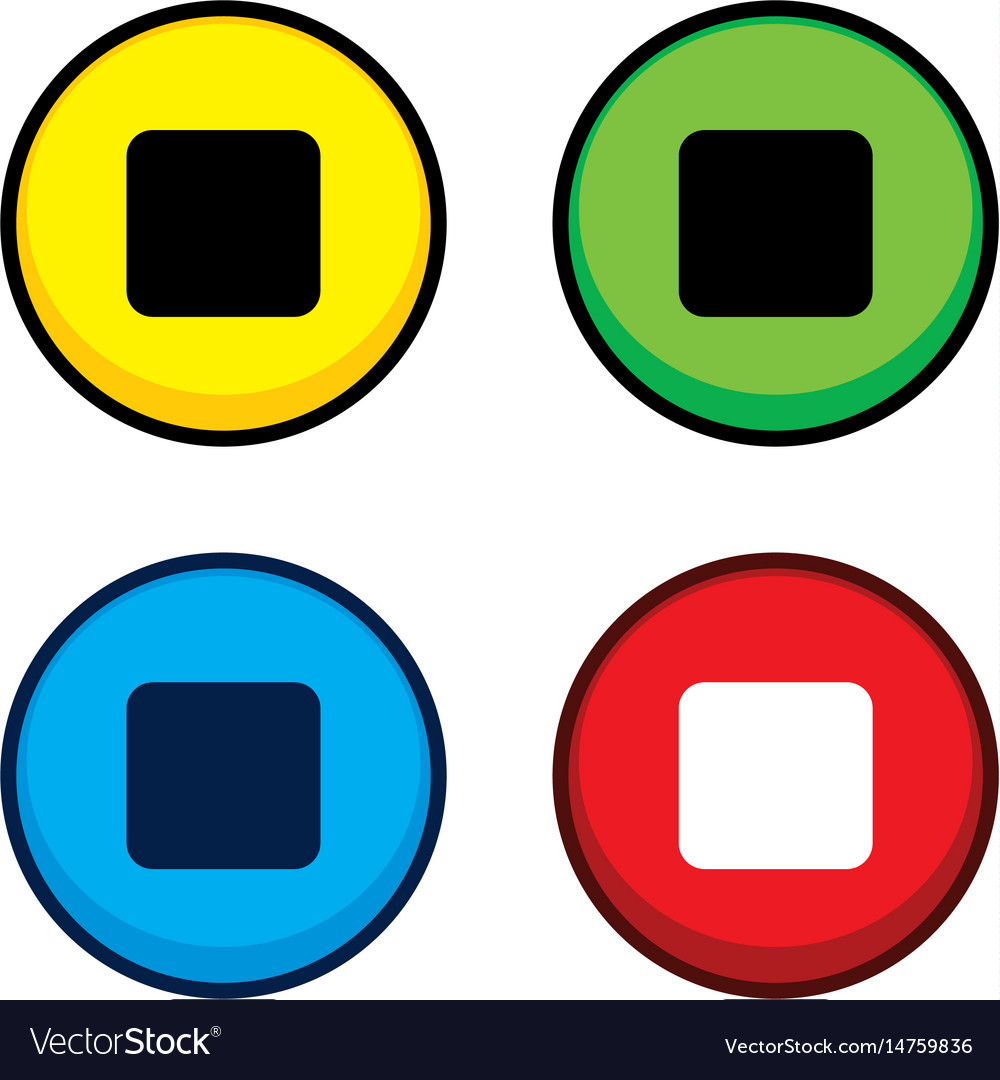 Color game asset menu icon button