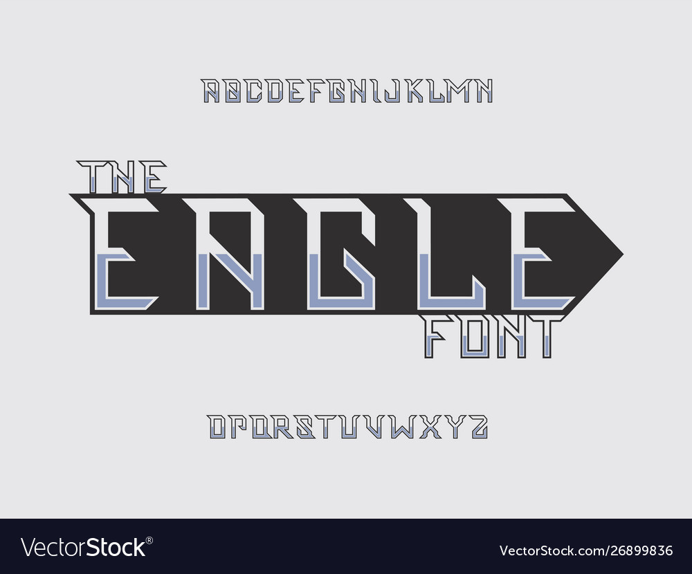 Eagle font alphabet Royalty Free Vector Image - VectorStock