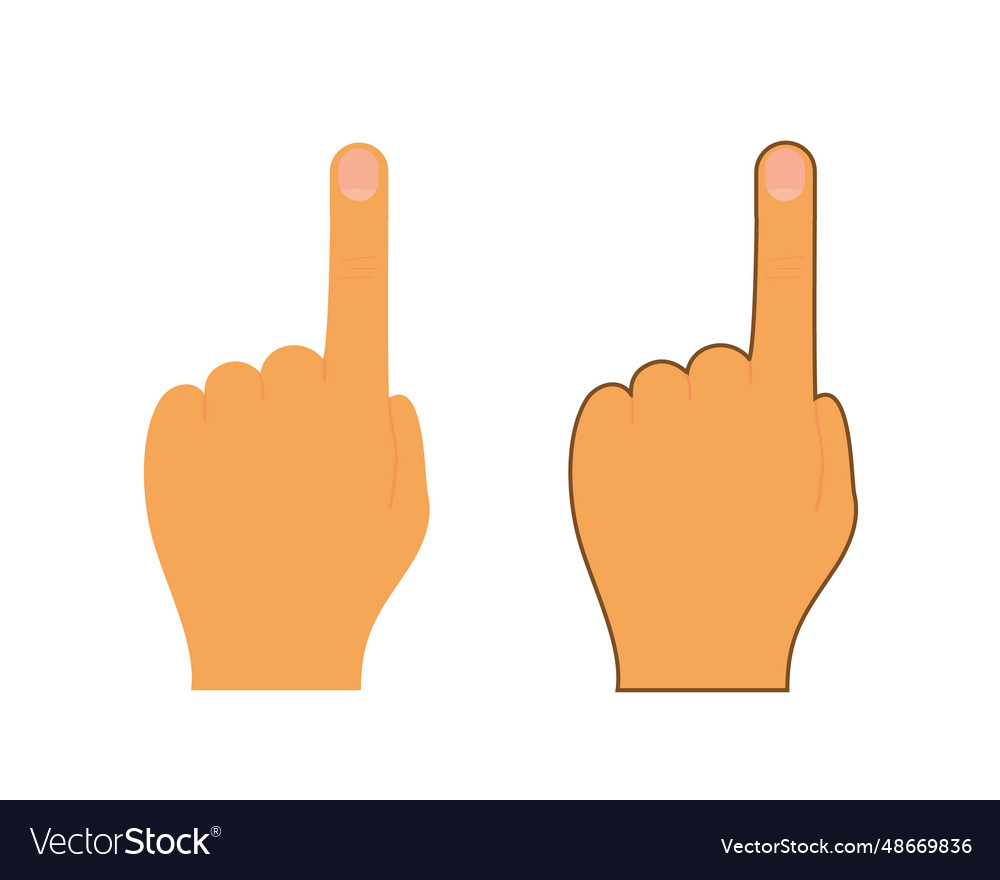 Finger pointer touch Royalty Free Vector Image