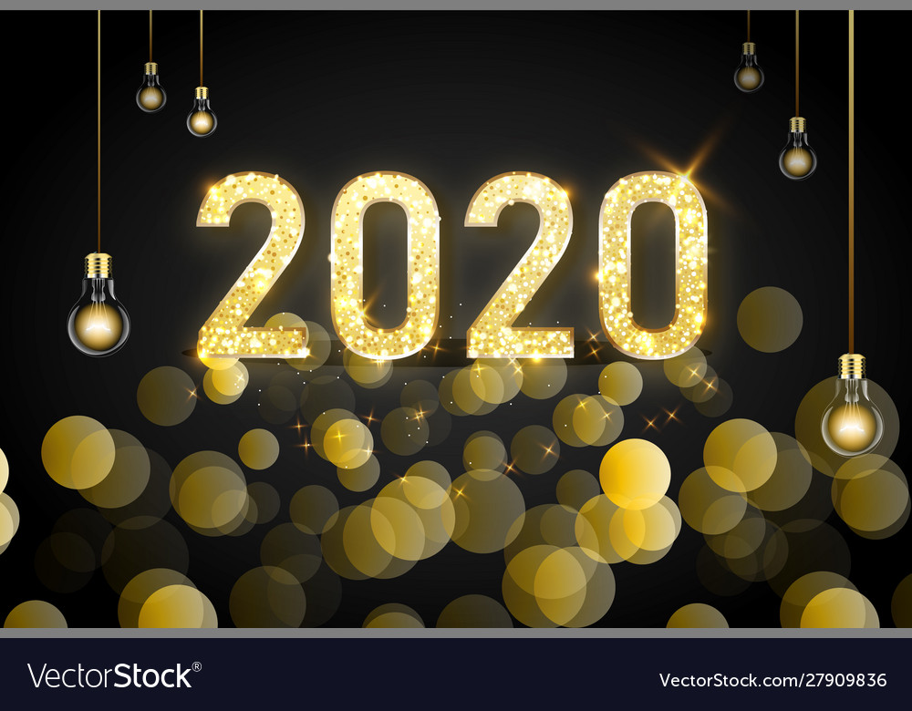 Happy new year 2020 - shining background