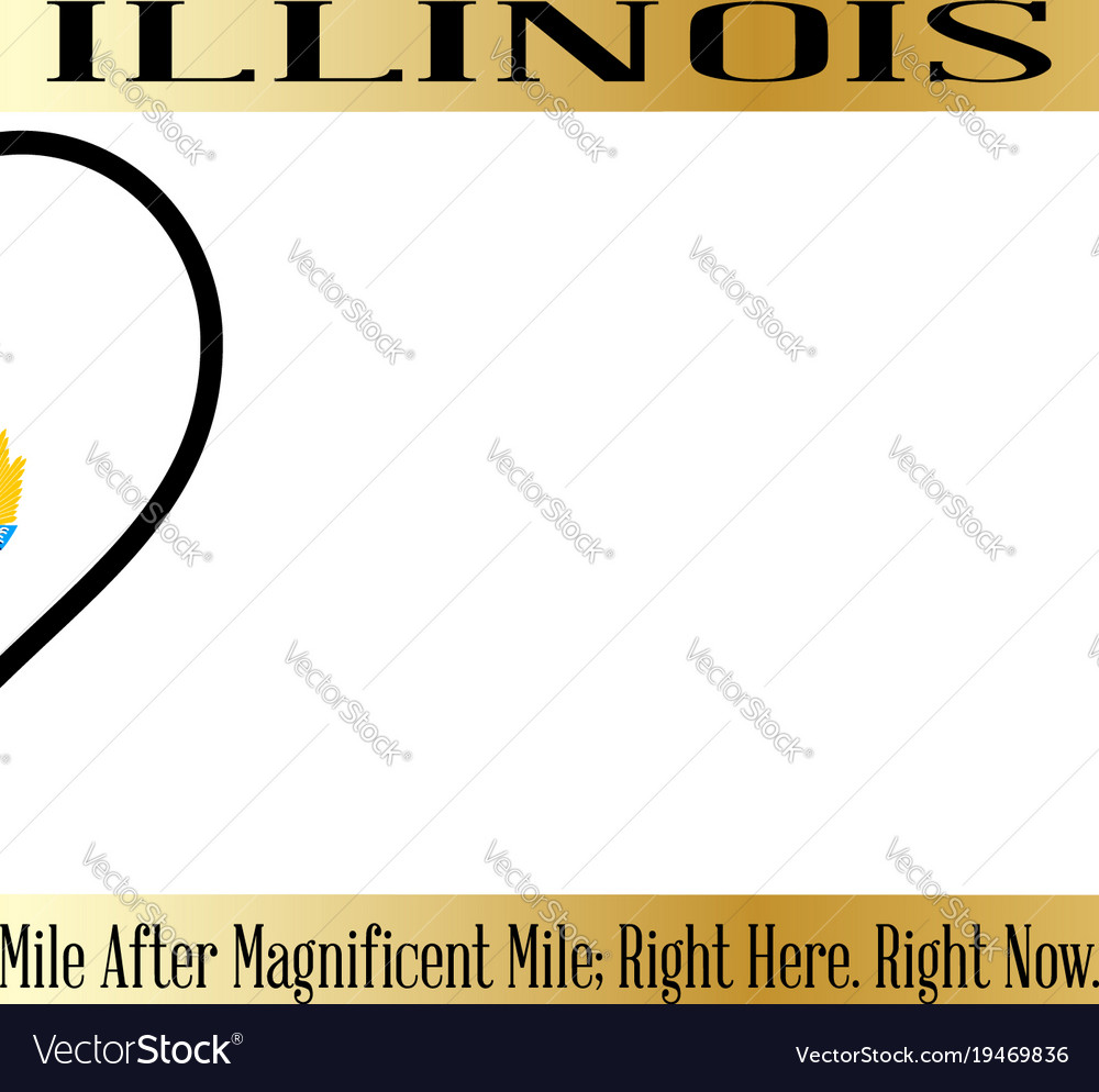 Illinois State Kennzeichenschild