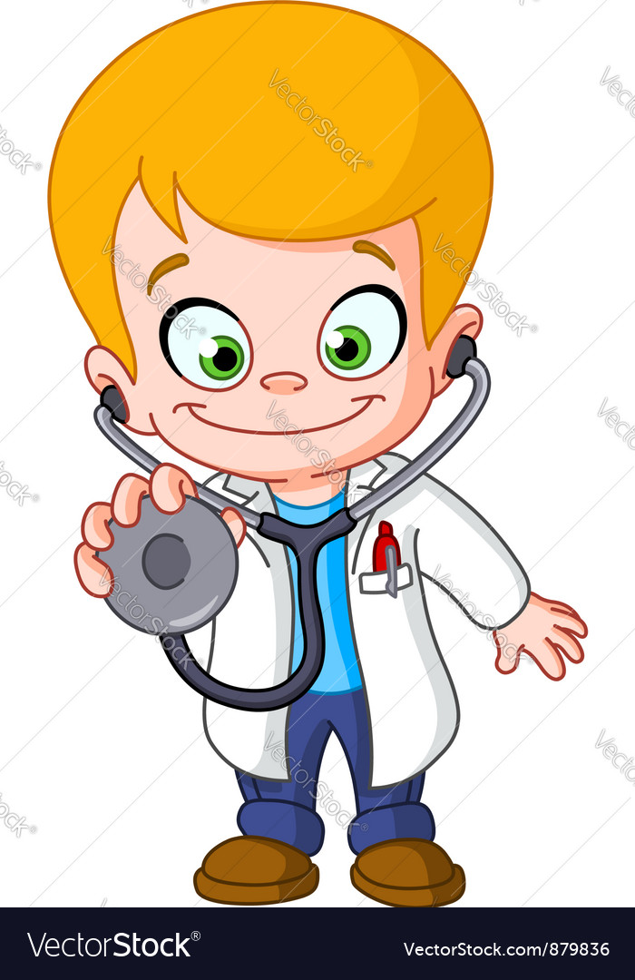 Kid doctor Royalty Free Vector Image - VectorStock