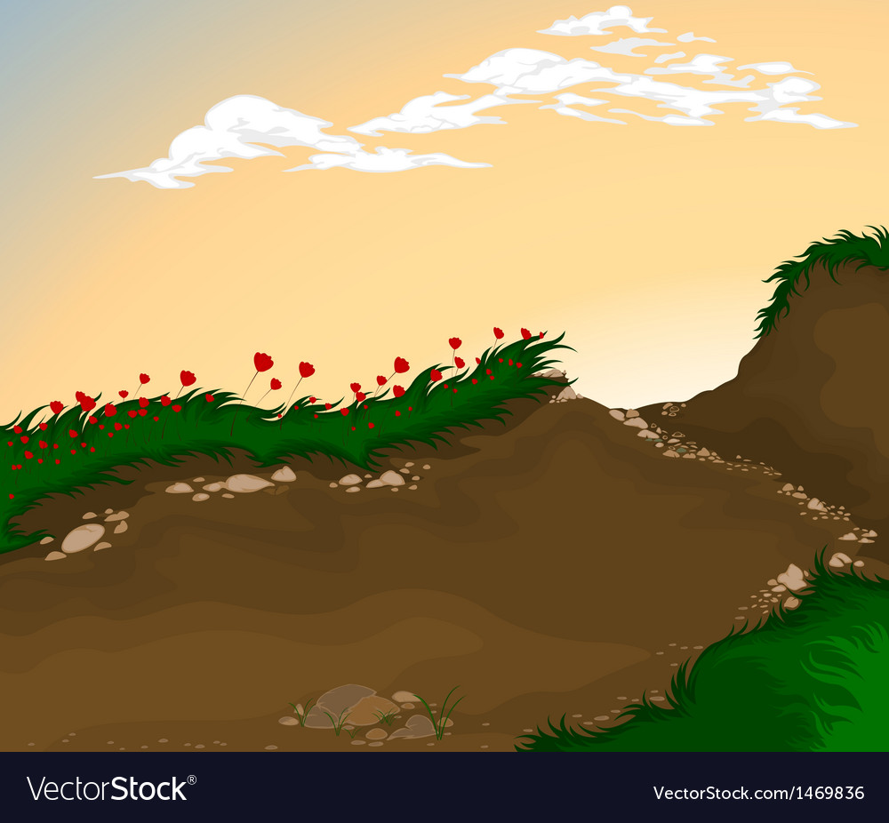 Landscape cartoon background Royalty Free Vector Image