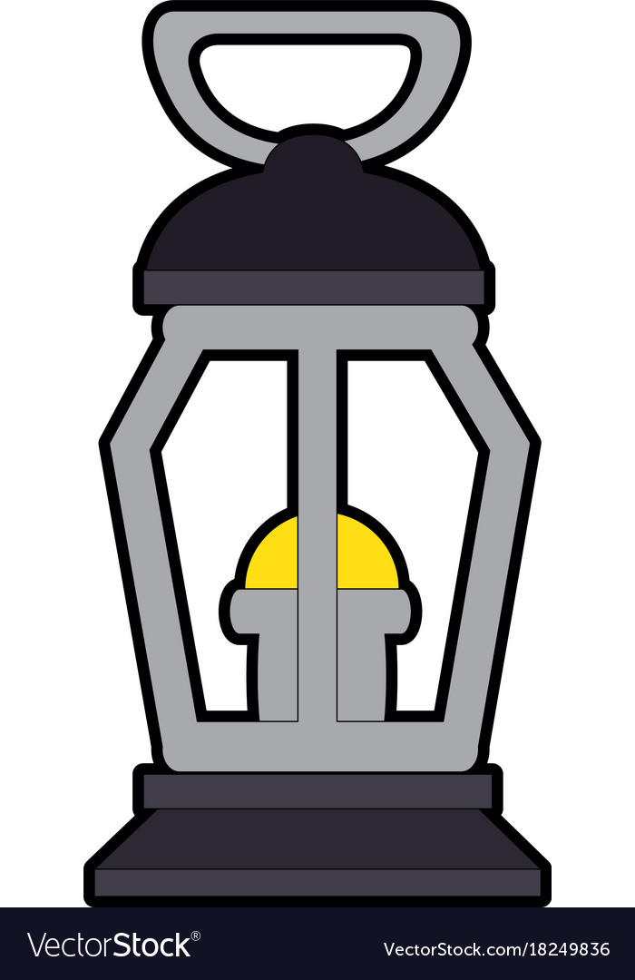 Mine lantern isolated icon Royalty Free Vector Image