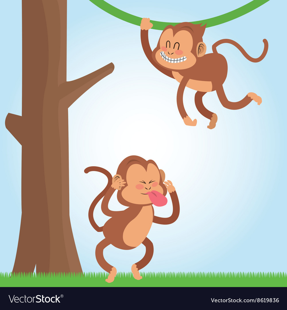 Monkey design animal and cartoon concept Vector Image