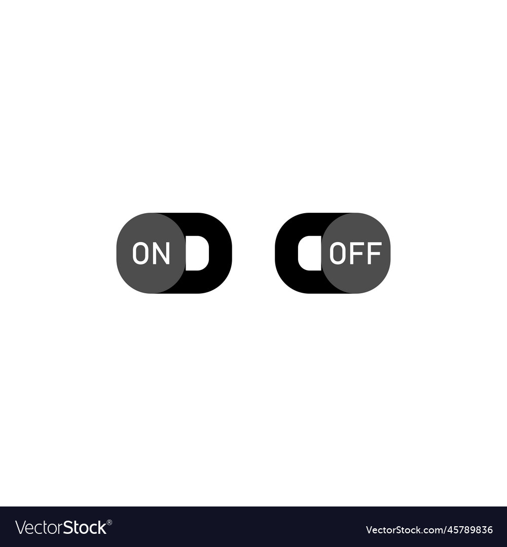 On and off buttons icons simple style Vector Image On and off buttons icons simple style