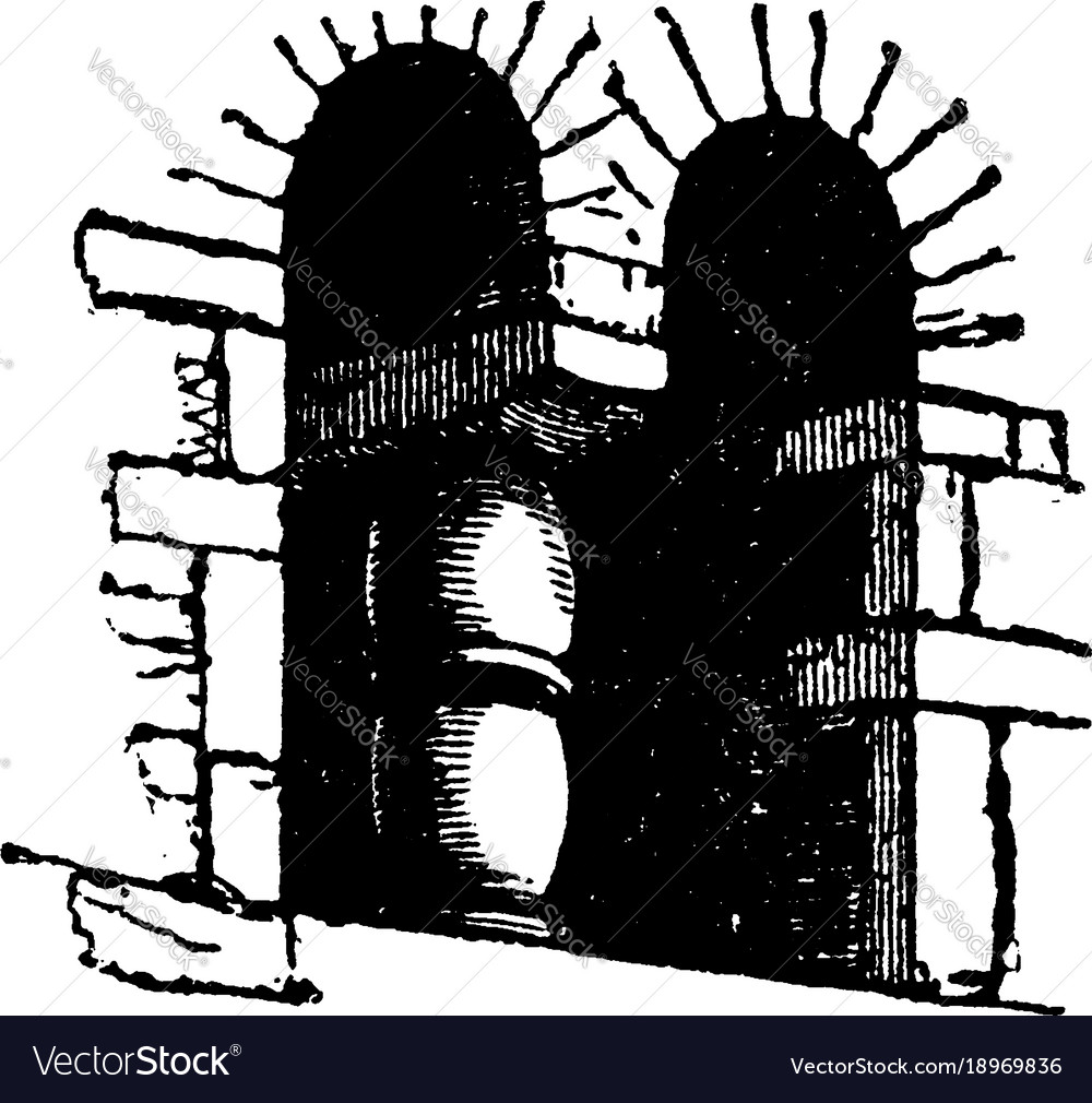 Saxon architecture window extremely simple