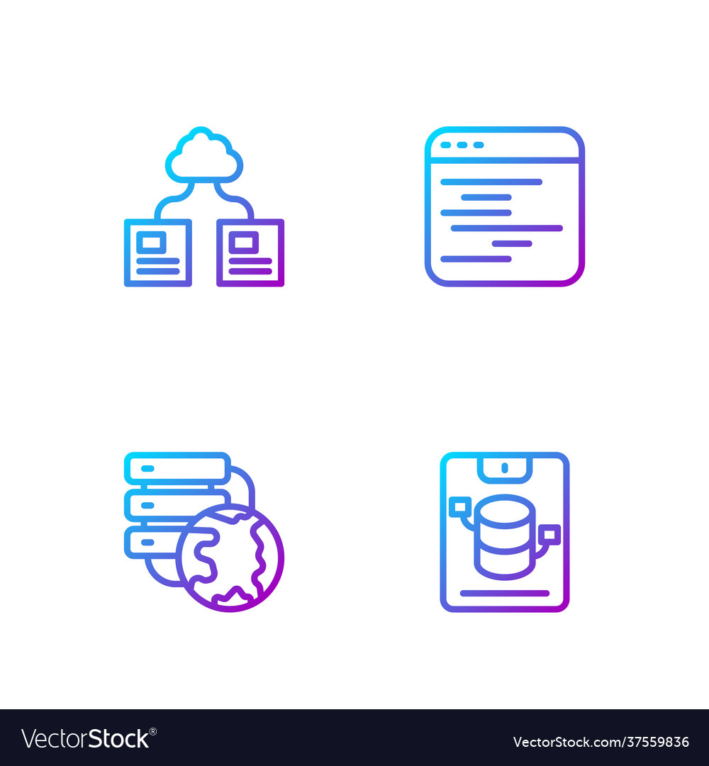 Set line server data web hosting network cloud