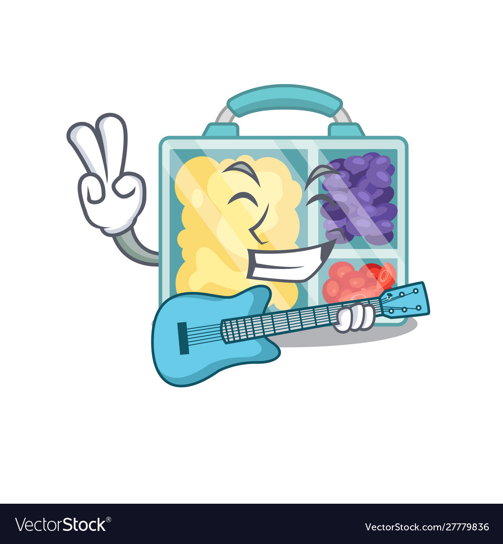 Smiling lunch box character shape isolated Vector Image Smiling lunch box character shape isolated