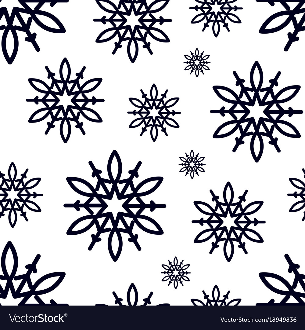 Snowflake seamless pattern