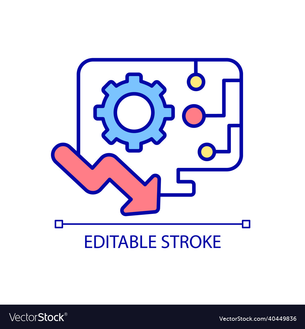System performance slowness rgb color icon vector image System performance slowness rgb color icon
