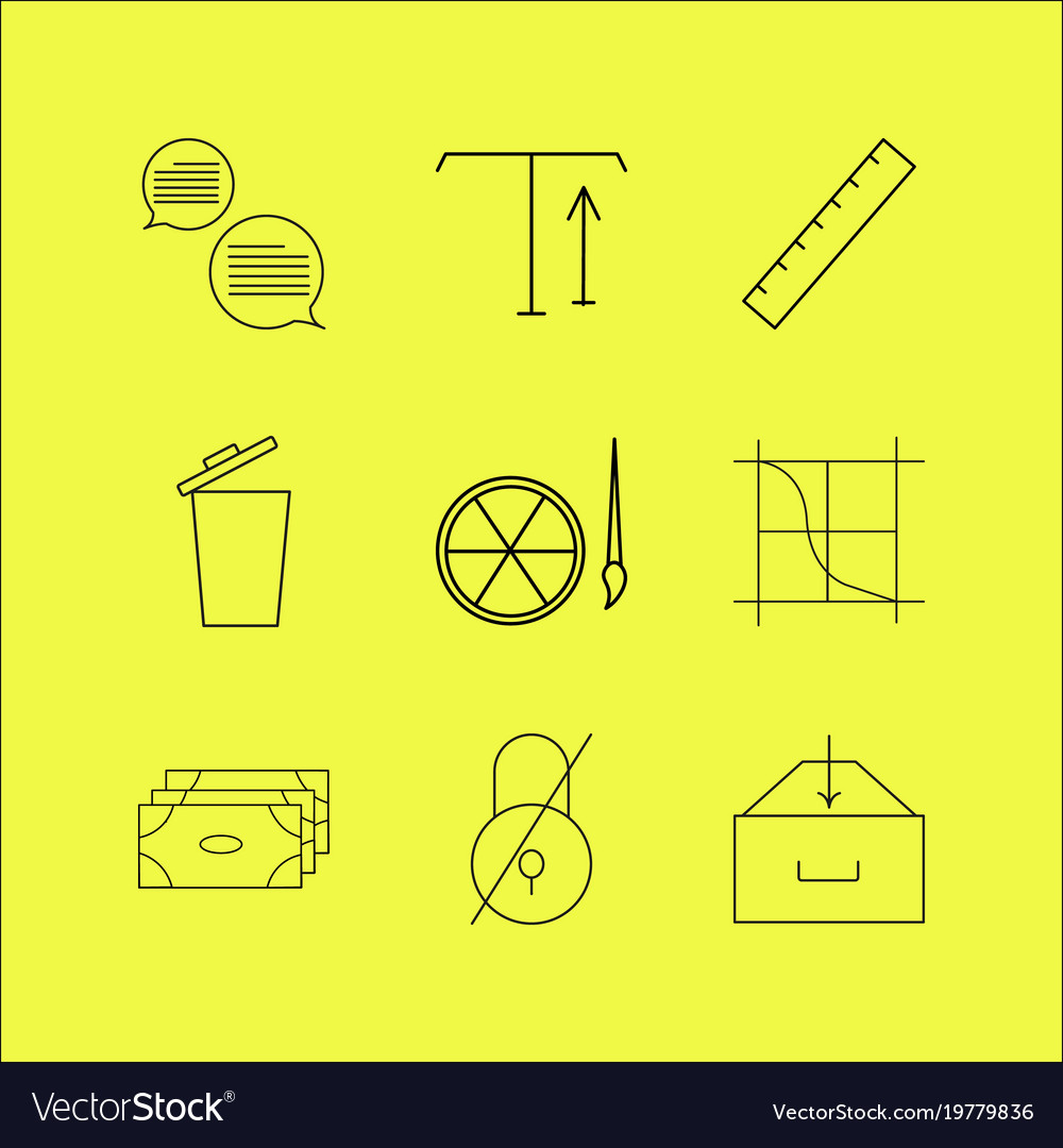 Web linear icon set simple outline icons