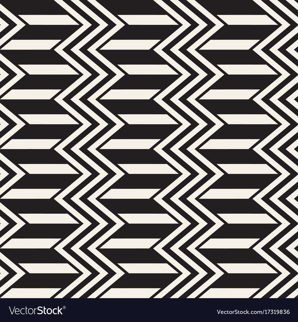 Zigzag Line Pattern - Monochrome