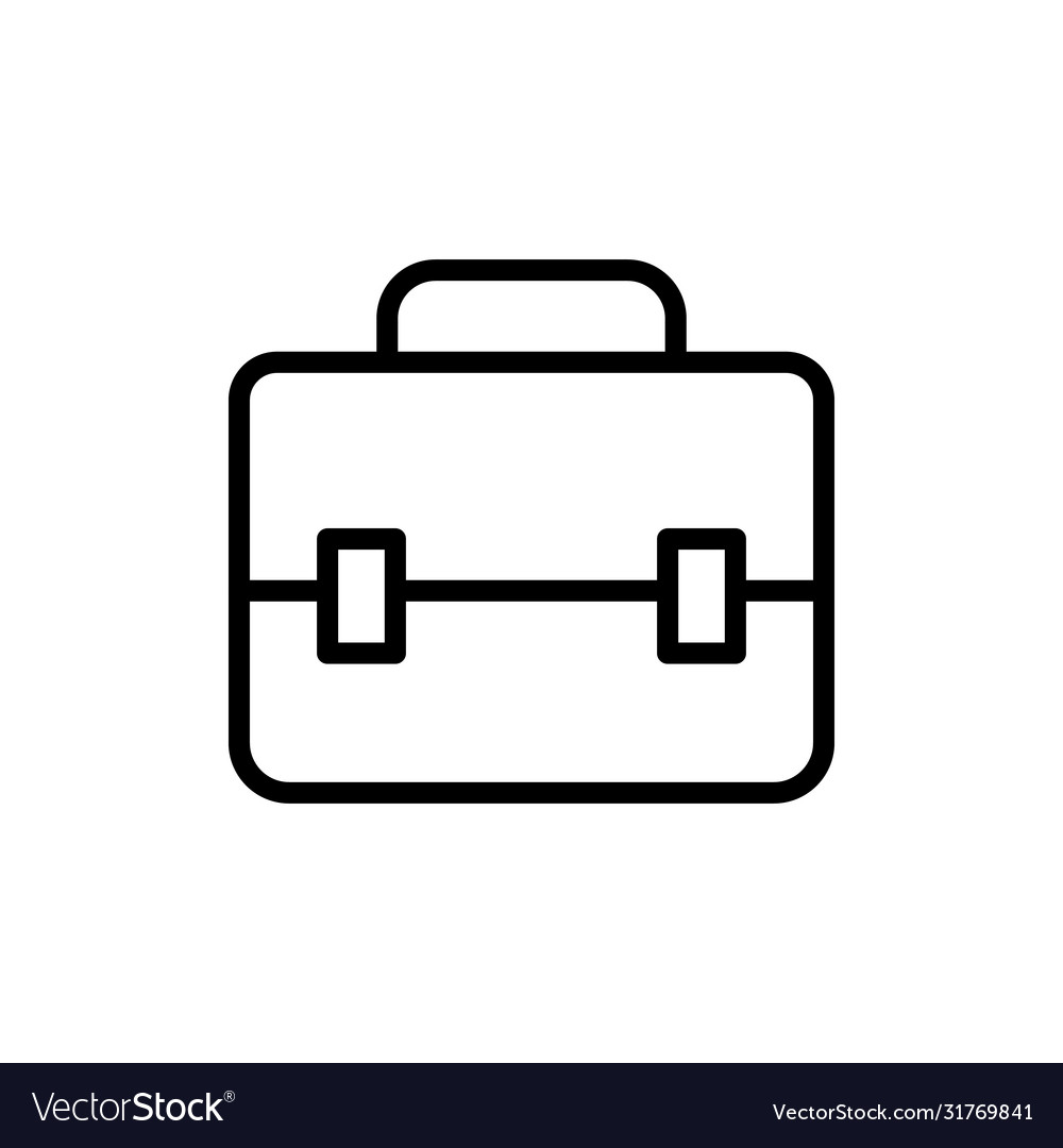 Briefcase concept line icon simple element