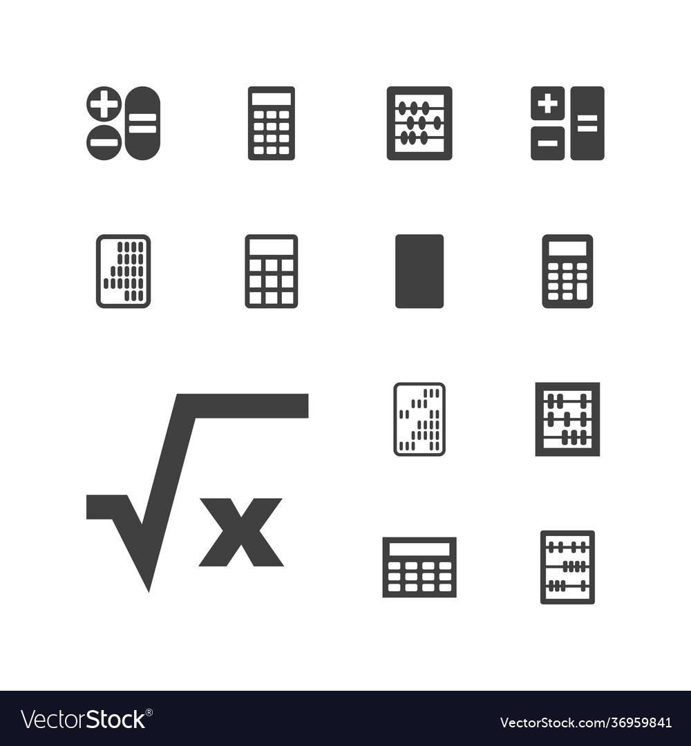 Calculator icons