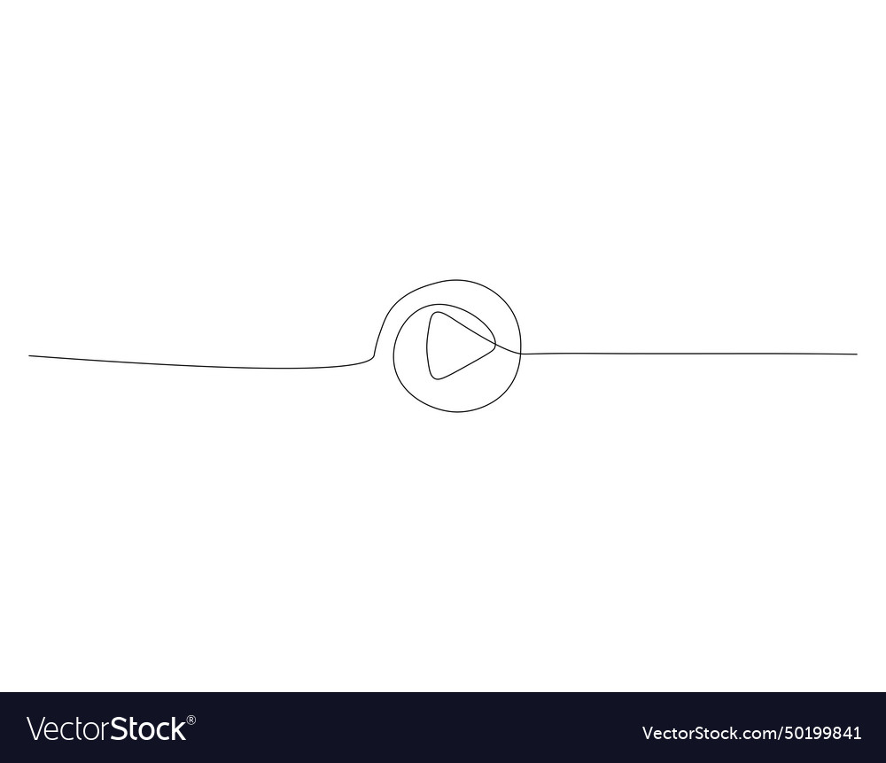 Continuous Line Play Button Icon