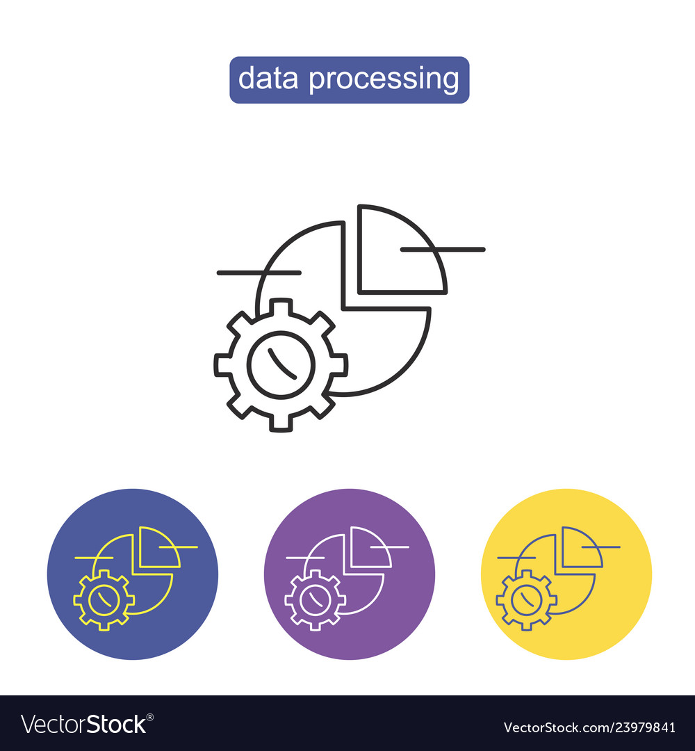 Data processing icon vector image Data processing icon