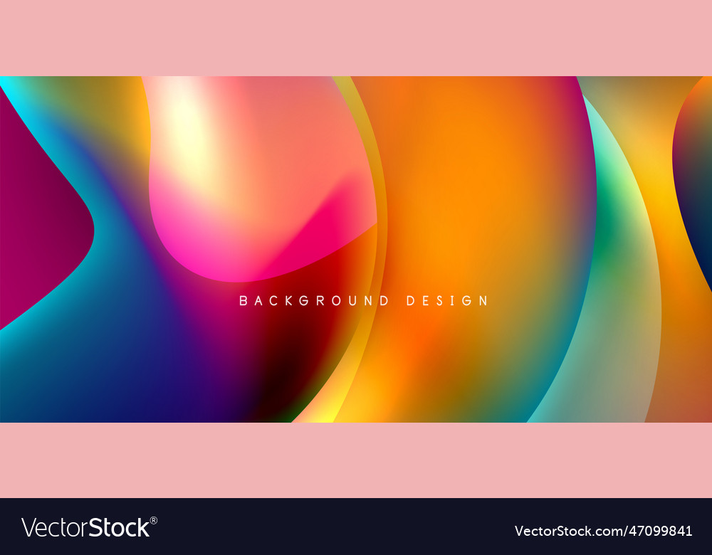 Fluid color liquid 3d elements abstract background Vector Image Fluid color liquid 3d elements abstract background