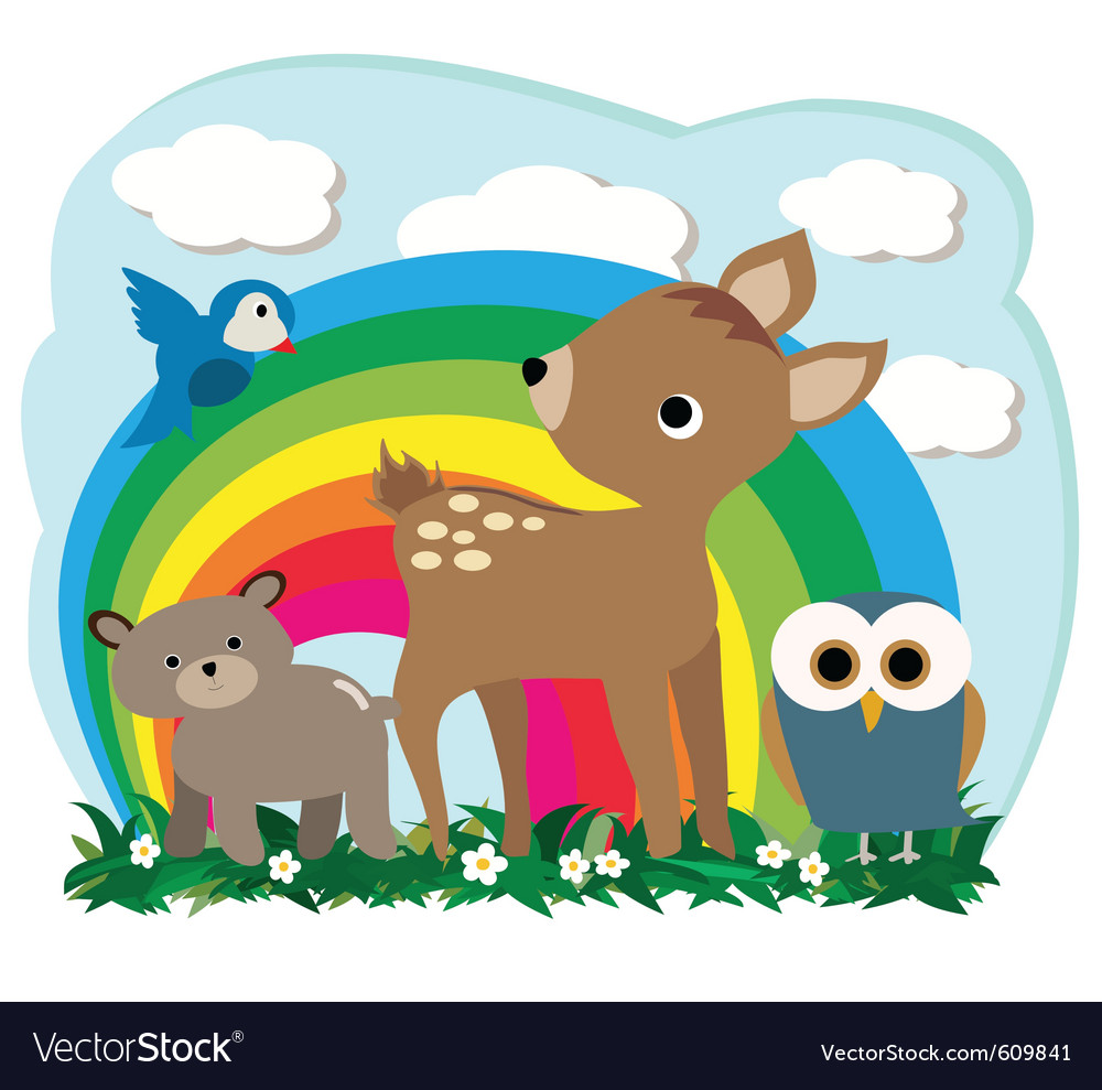 Forest animals Royalty Free Vector Image VectorStock