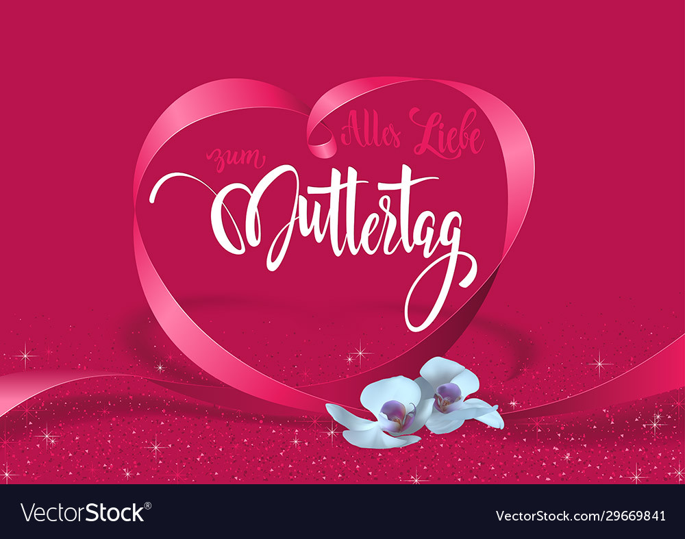 German happy mothers day Royalty Free Vector Image