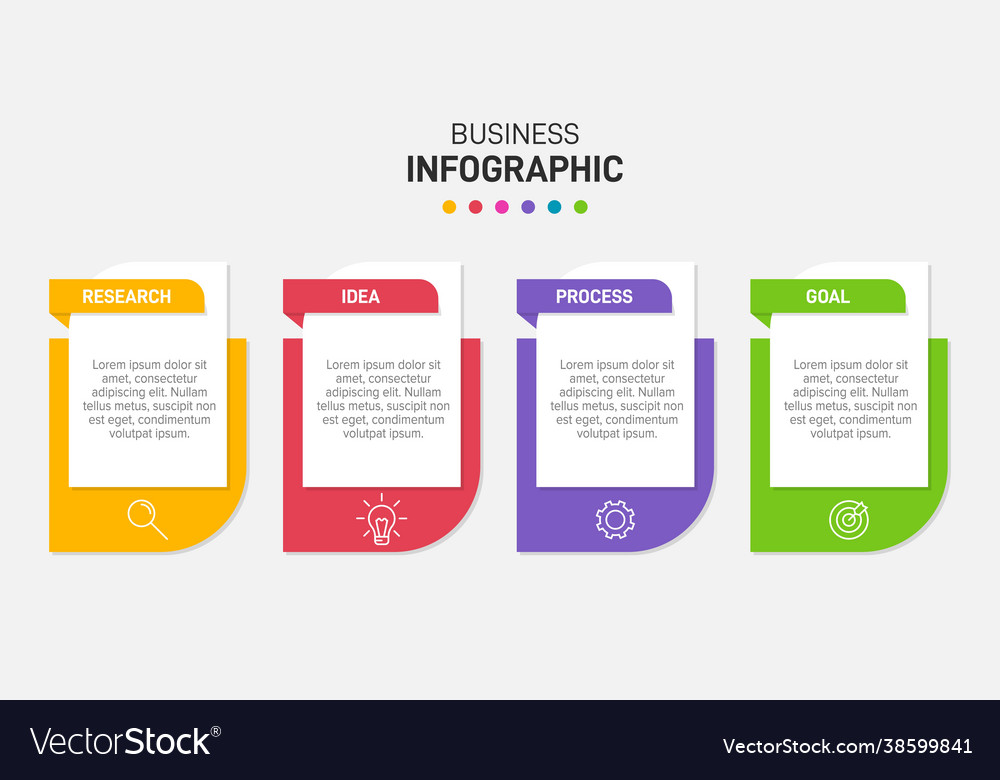 Infographic design with icons and 4 options Vector Image