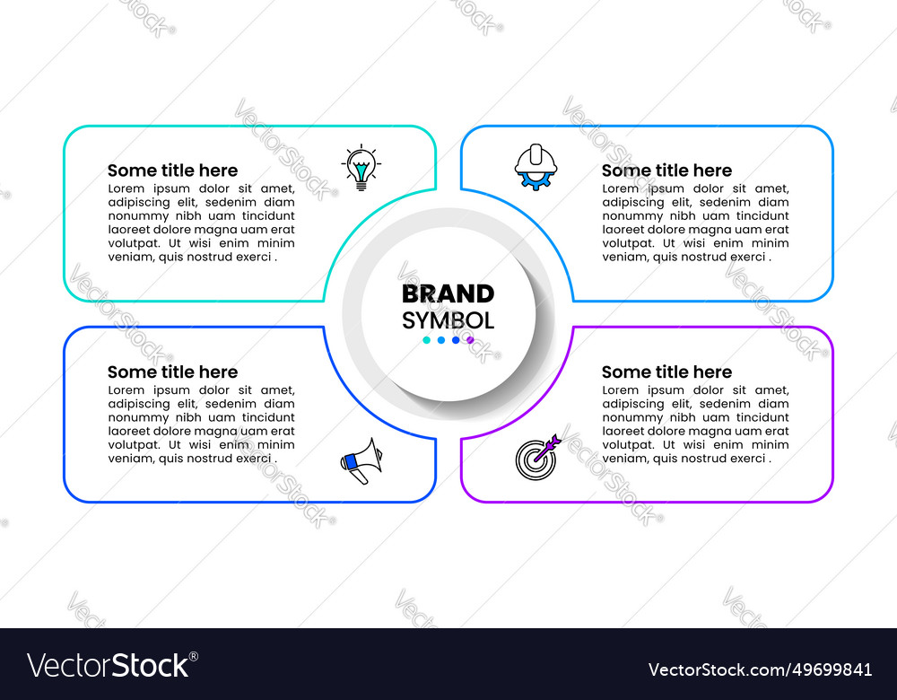 Infographic Template Banner With 4 Steps Vector Image Infographic Template Banner With 4 Steps Vector Image