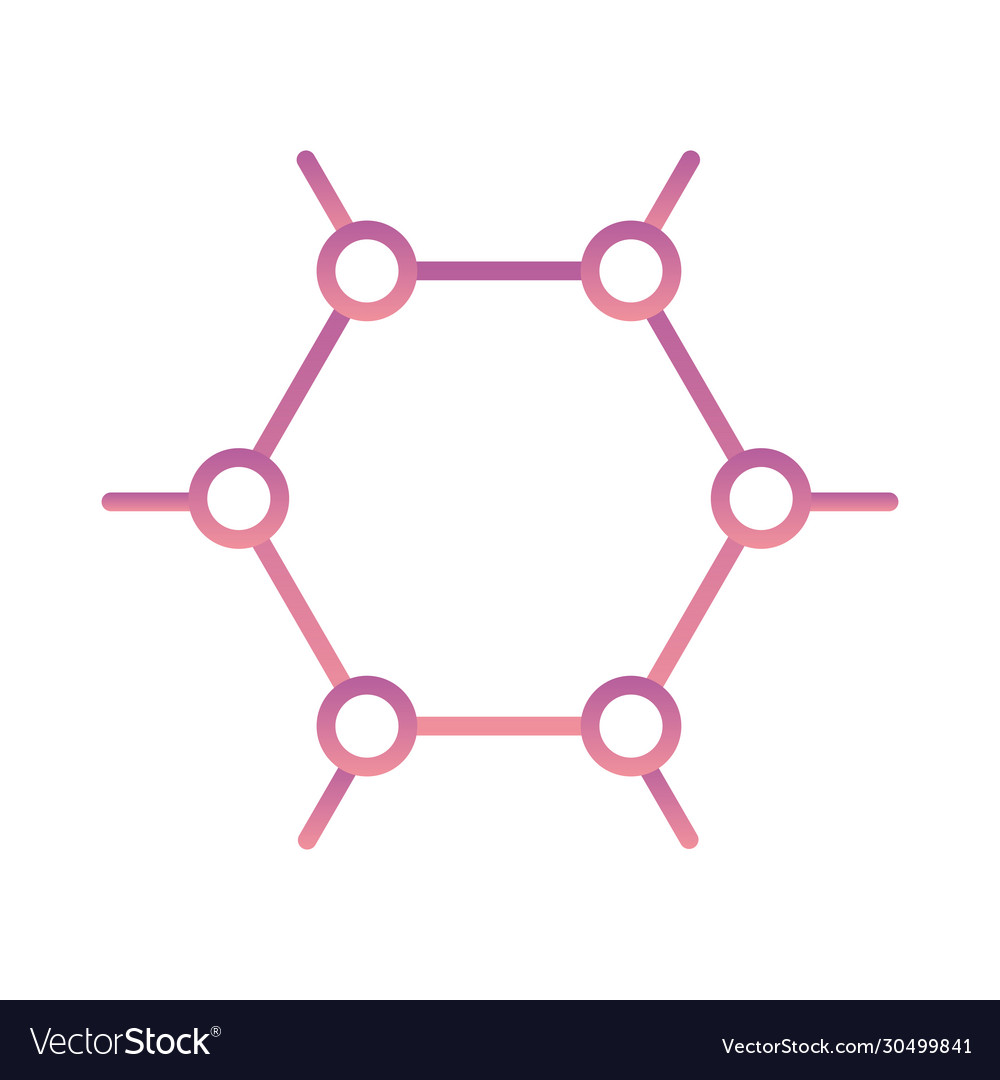 Isolated atom gradient style icon design