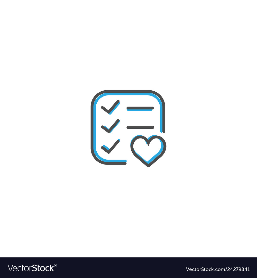 List icon design interaction line vector image List icon design interaction line
