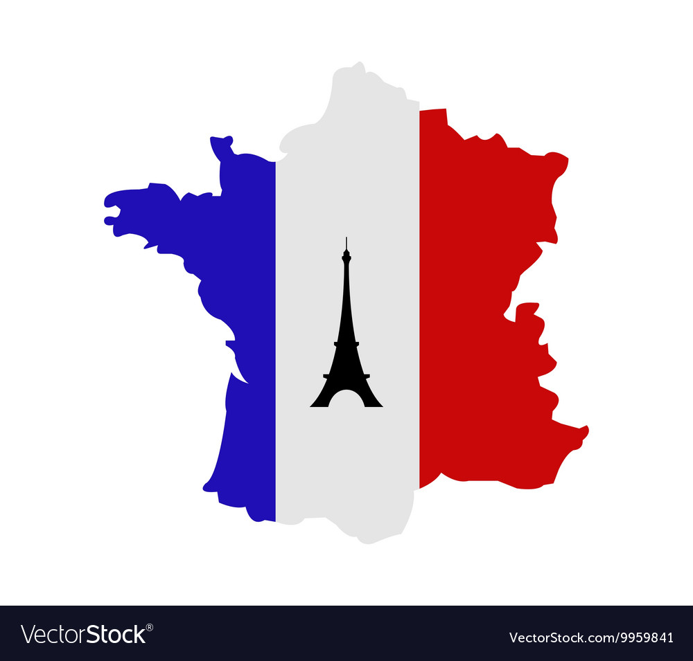 Map of france Royalty Free Vector Image - VectorStock