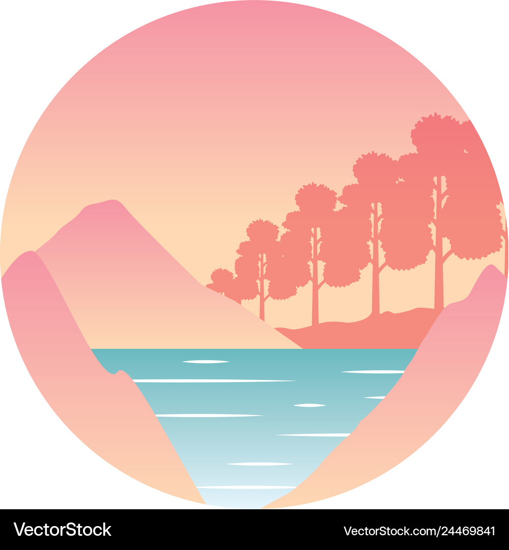 Nature landscape background Royalty Free Vector Image