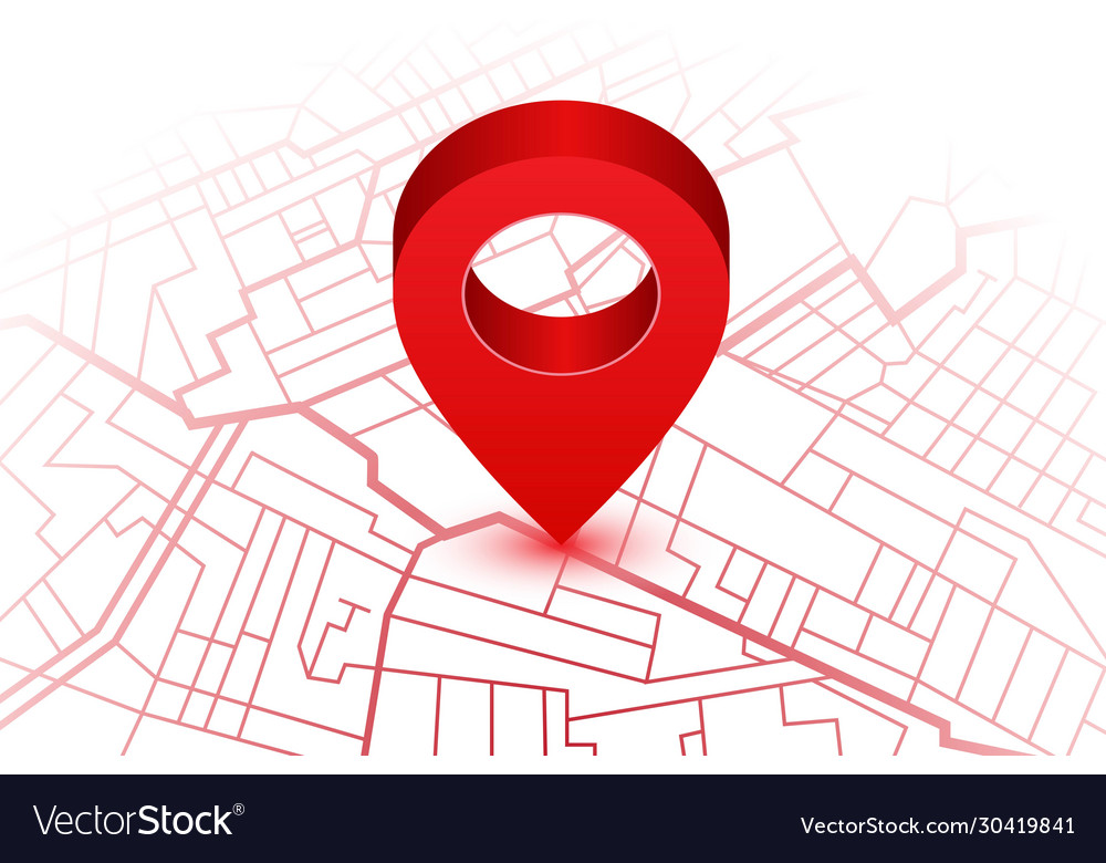 Pin in showing location on gps navigator map Vector Image Pin in showing location on gps navigator map