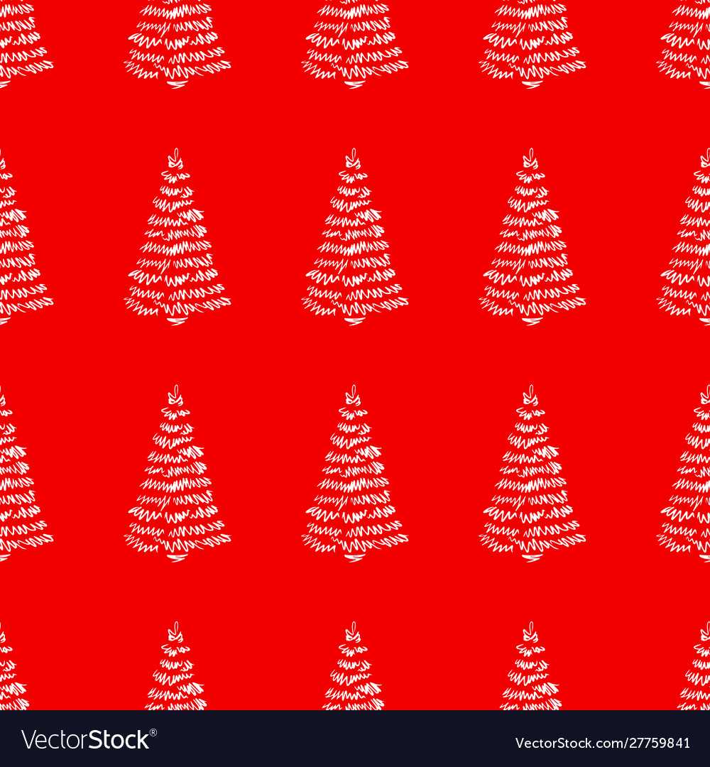 Pine tree pattern-25 vector image Pine tree pattern-25