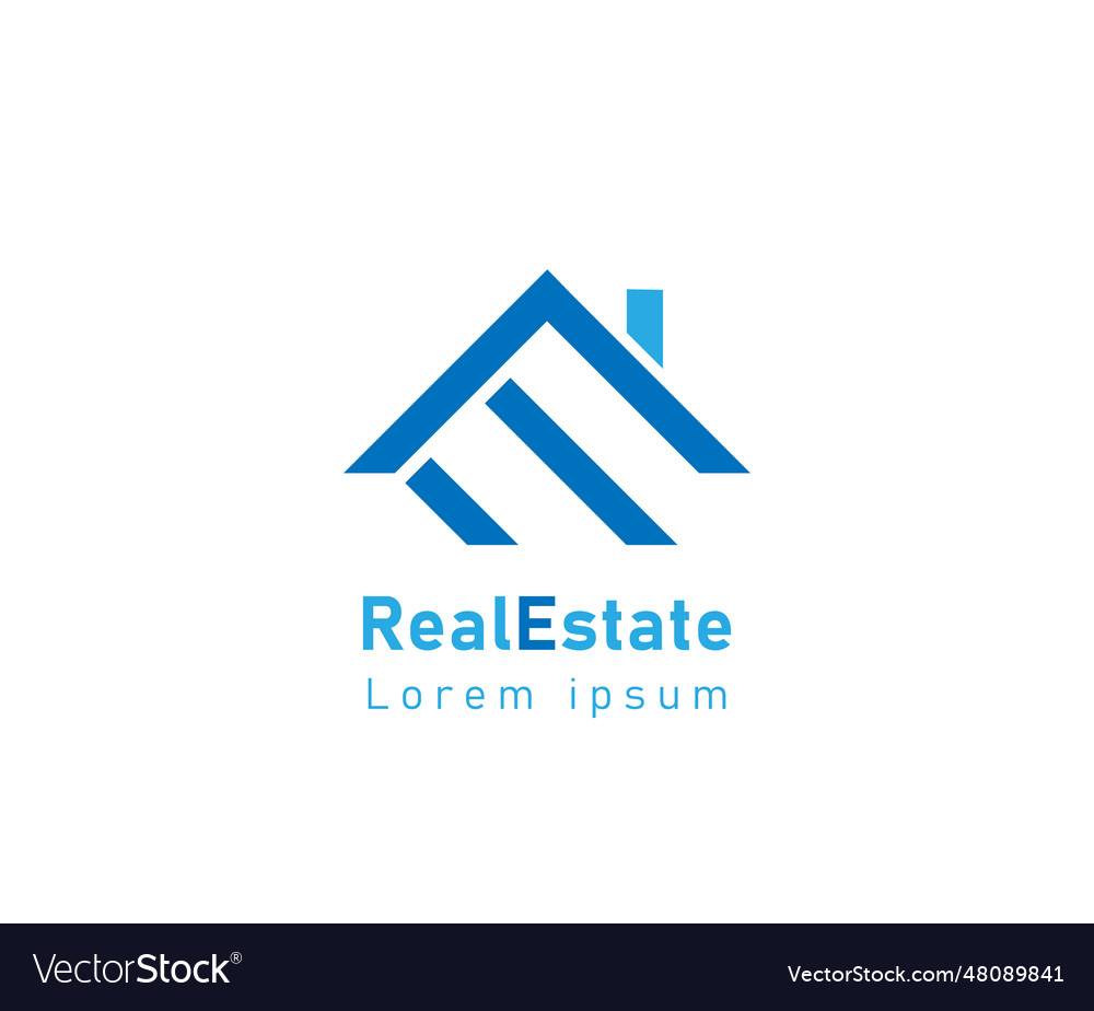 Real estate logo letter e Royalty Free Vector Image