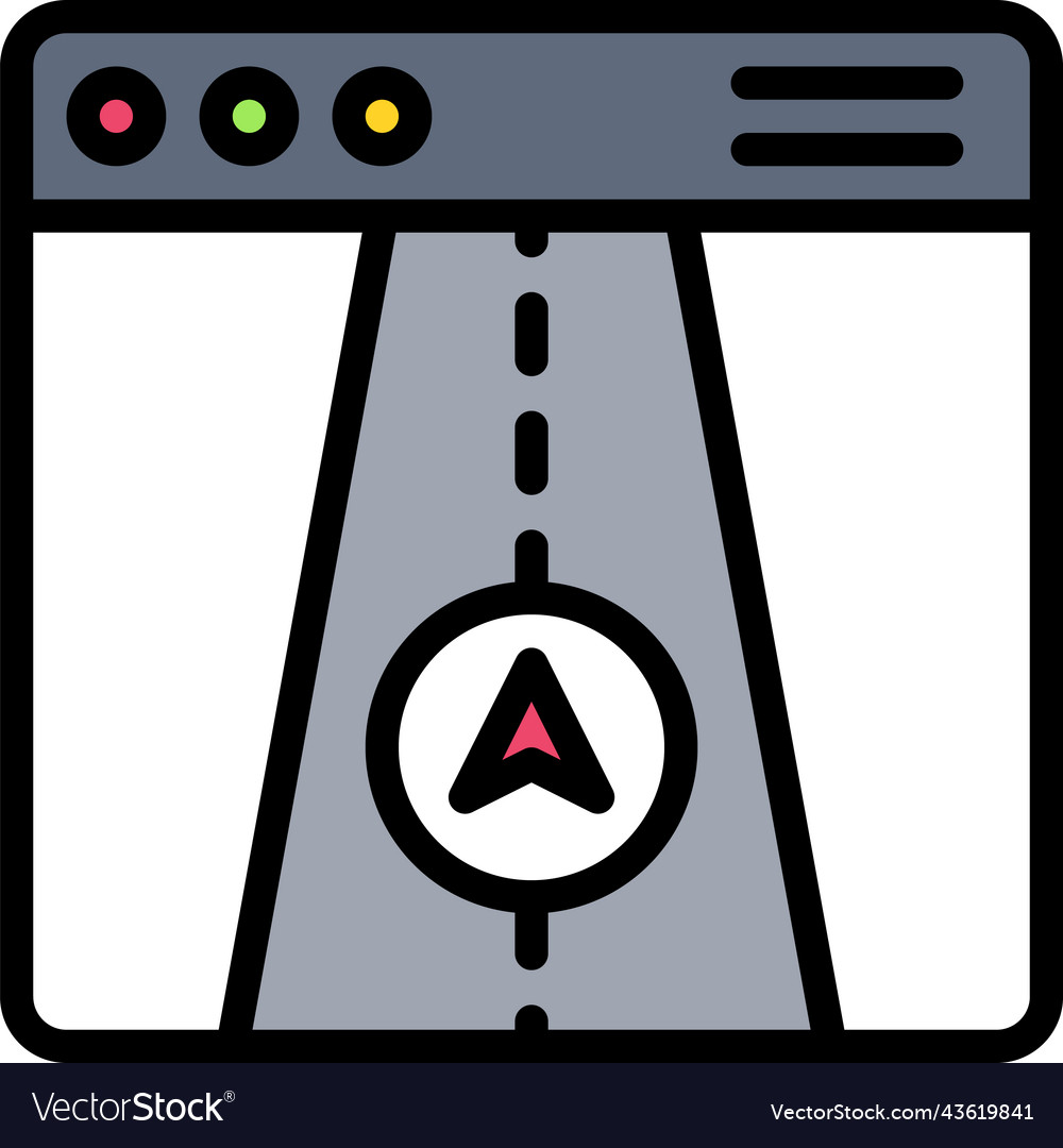 Road Map Navigation App Icon