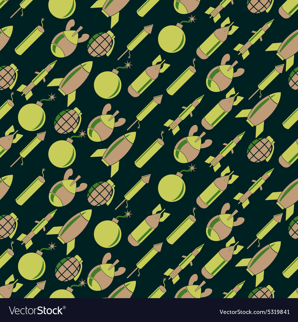 Seamless abstract background with bombs