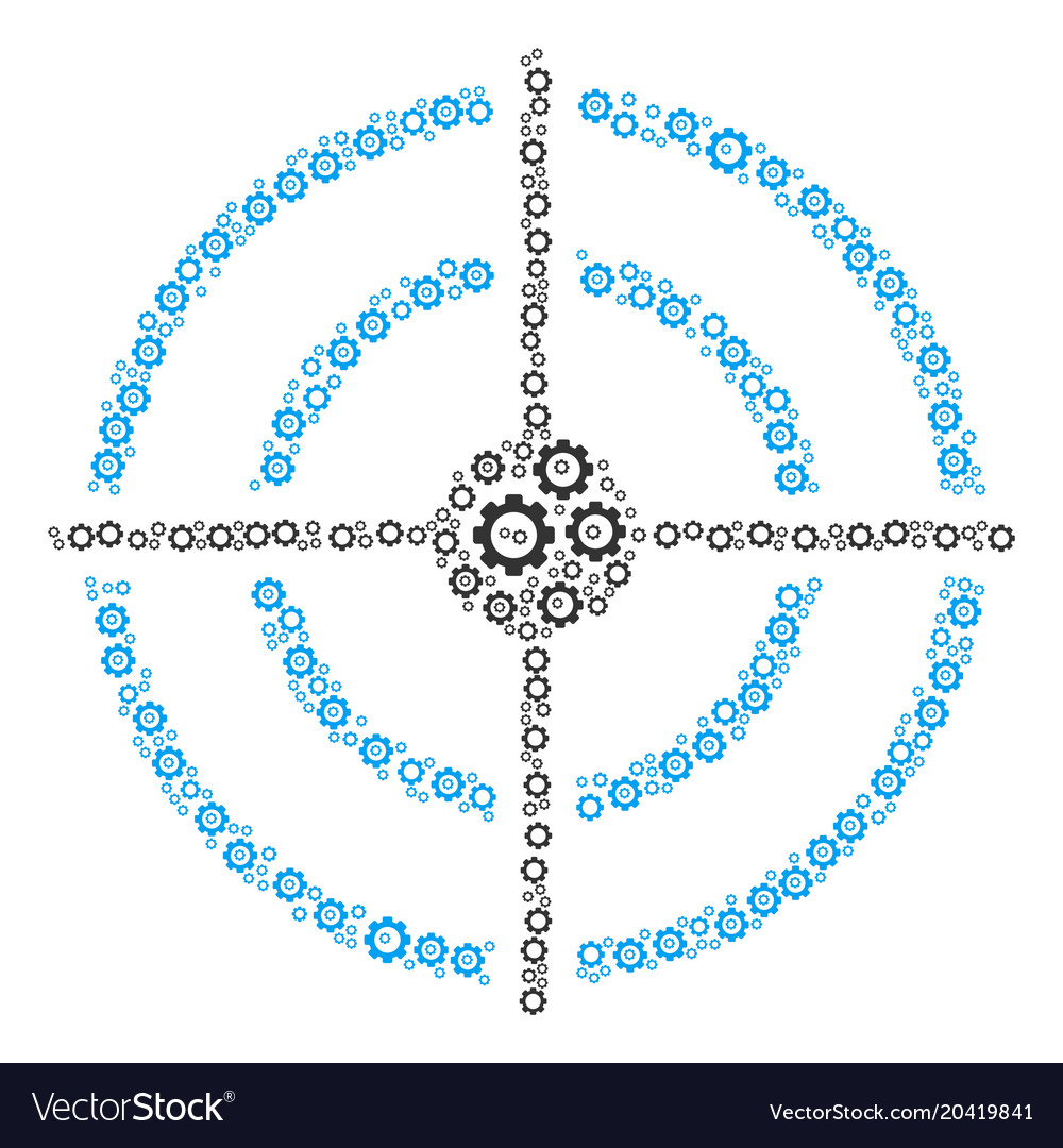 Target bullseye composition of gear