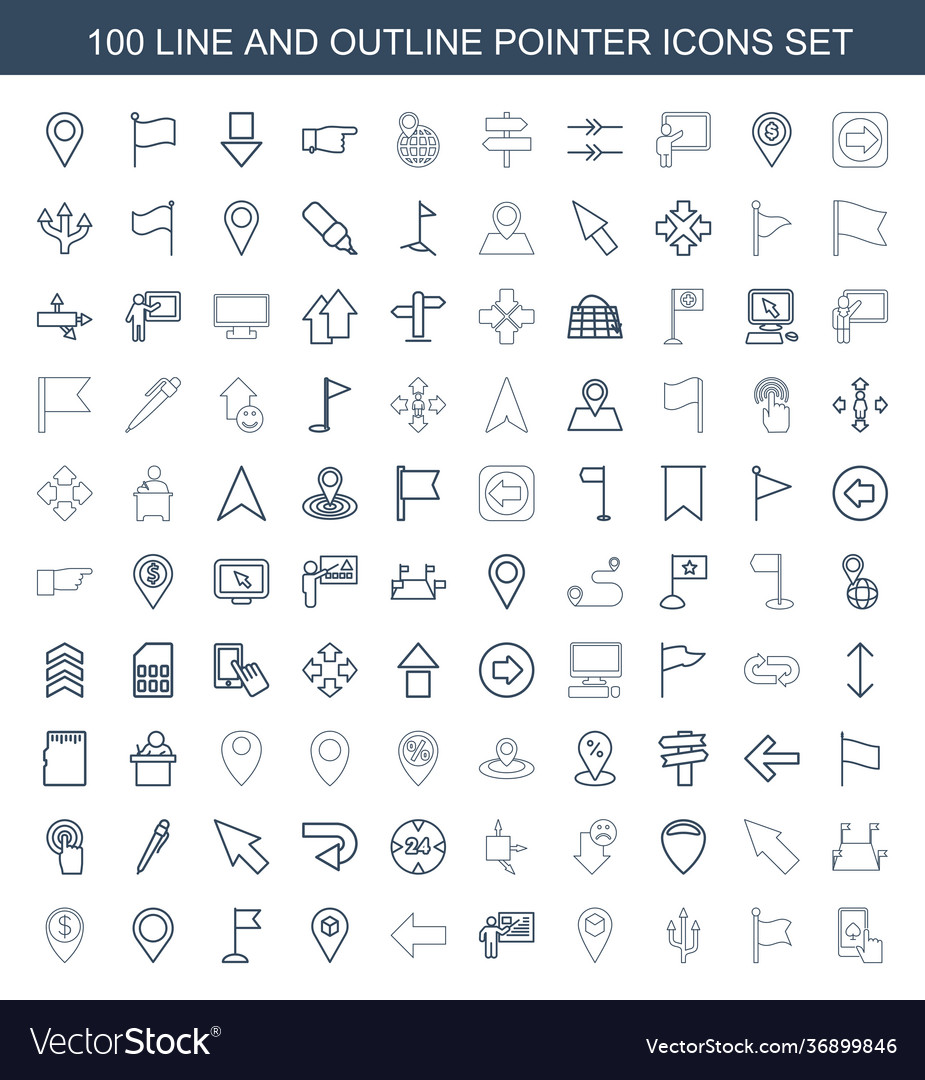 100 pointer icons