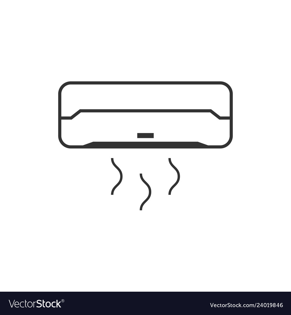 Air conditioner icon design template isolated
