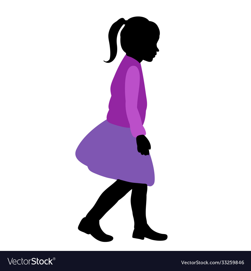 Colorful silhouette a child