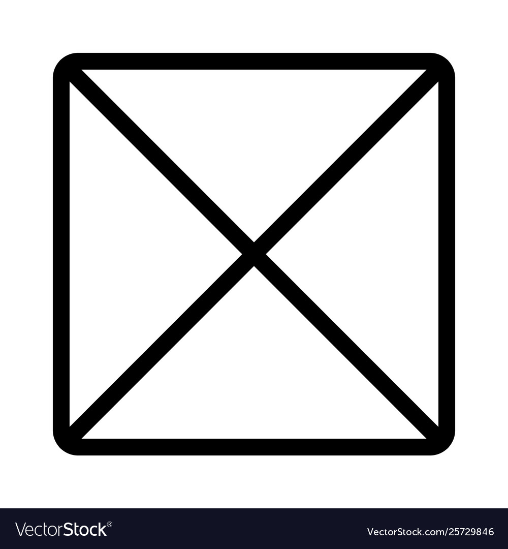 Crossed wireframe block isolated on a white
