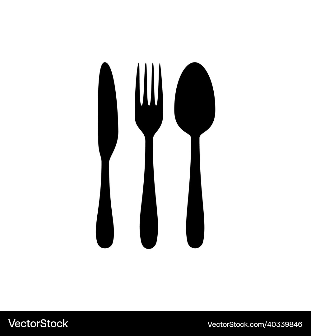 Cutlery tableware set icon Royalty Free Vector Image