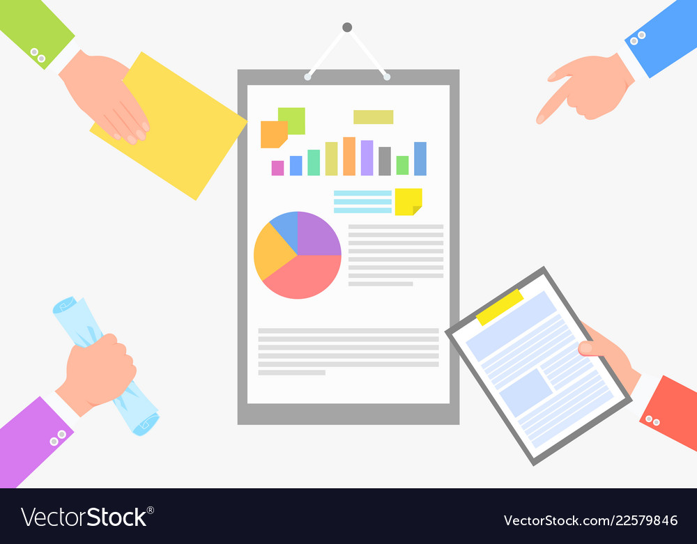 Document with statistical information color card