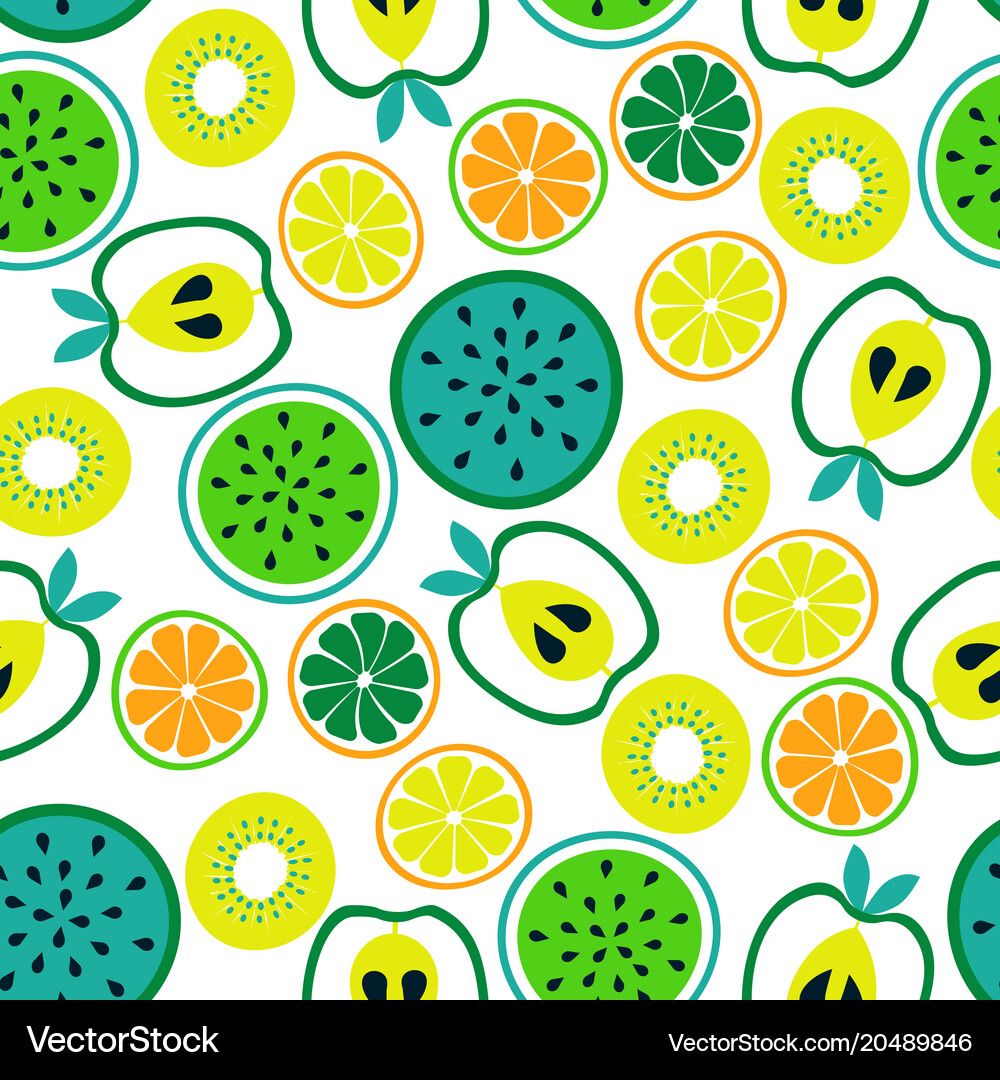 Exotic fruit seamless pattern Royalty Free Vector Image