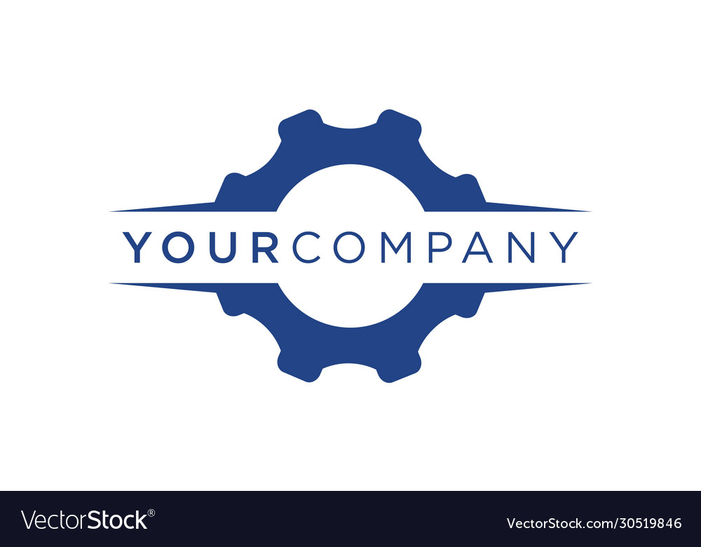 Gear for logo design editable Royalty Free Vector Image