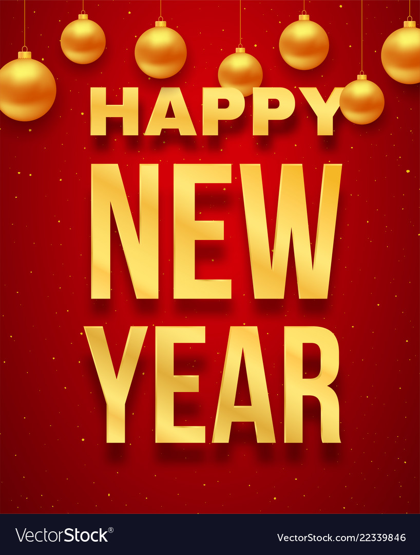 Happy new year card design Royalty Free Vector Image