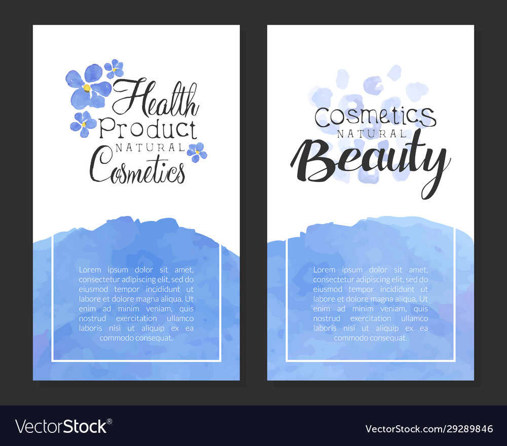 Natural Cosmetics Health Product Banner Templates Vector Image