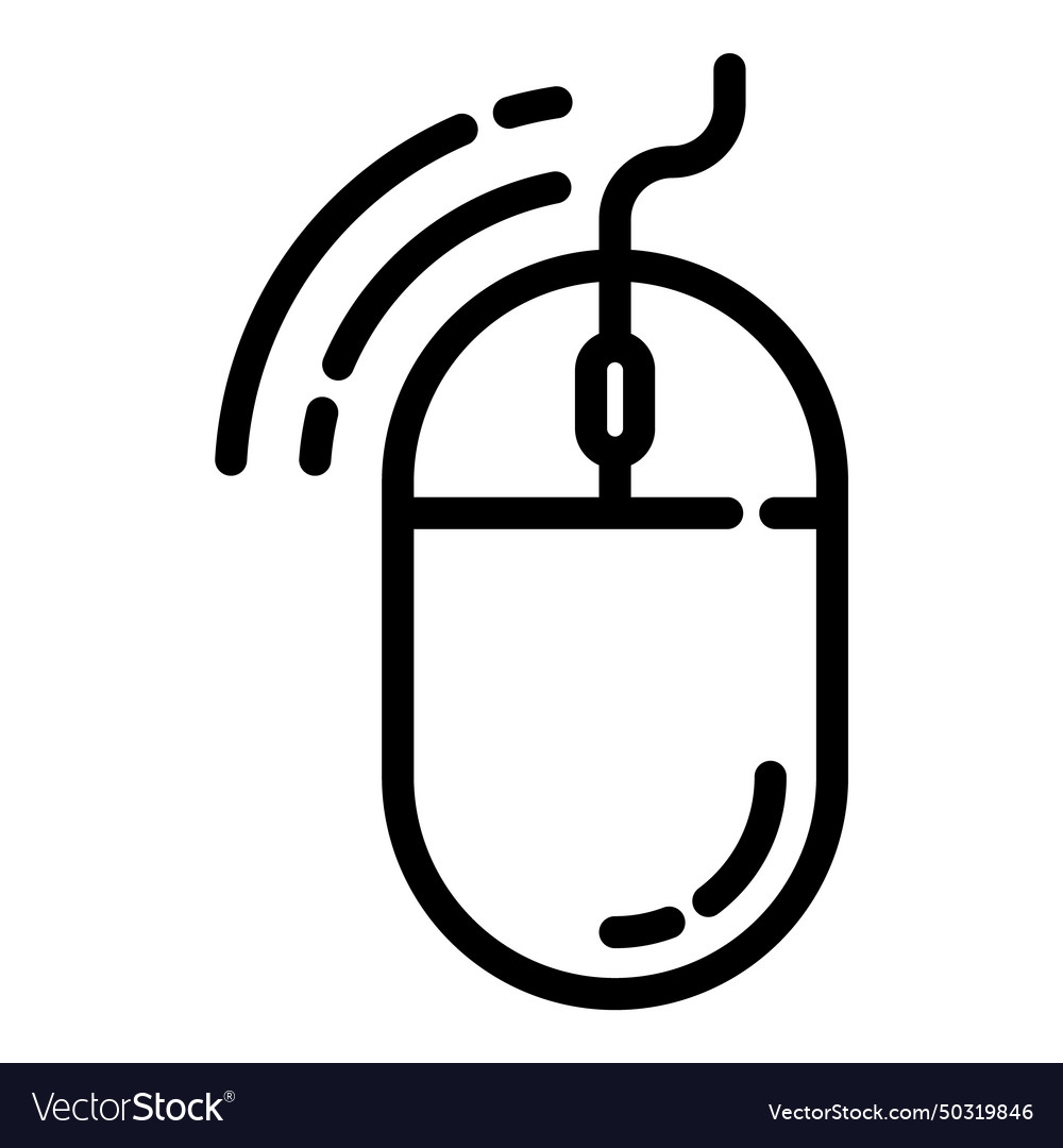 Pc mouse left button click flat icon isolated