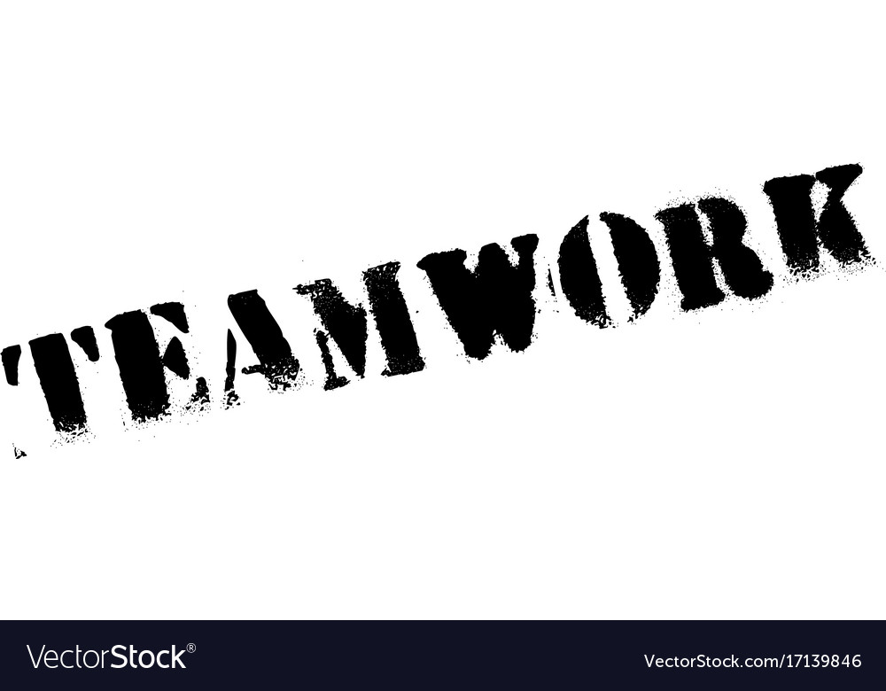 Teamwork rubber stamp